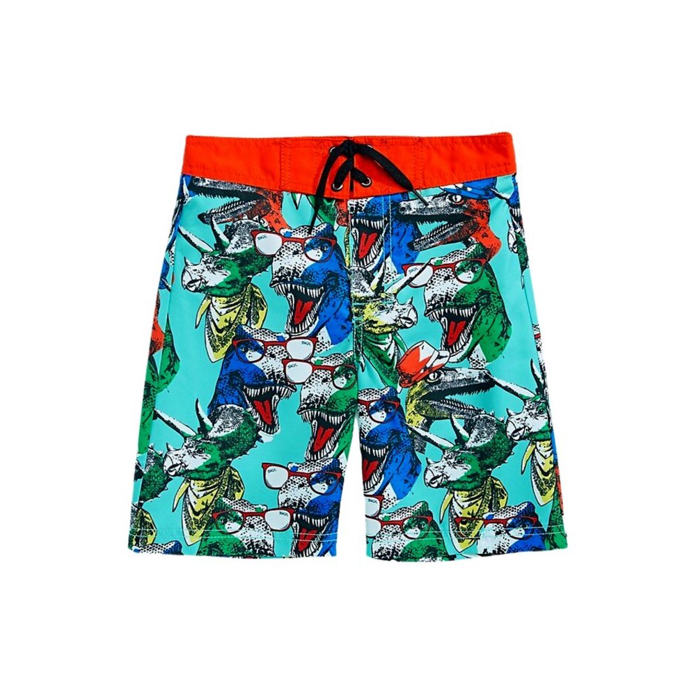 Skechers Surf Little Boy's Dino-Print Swim Trunk